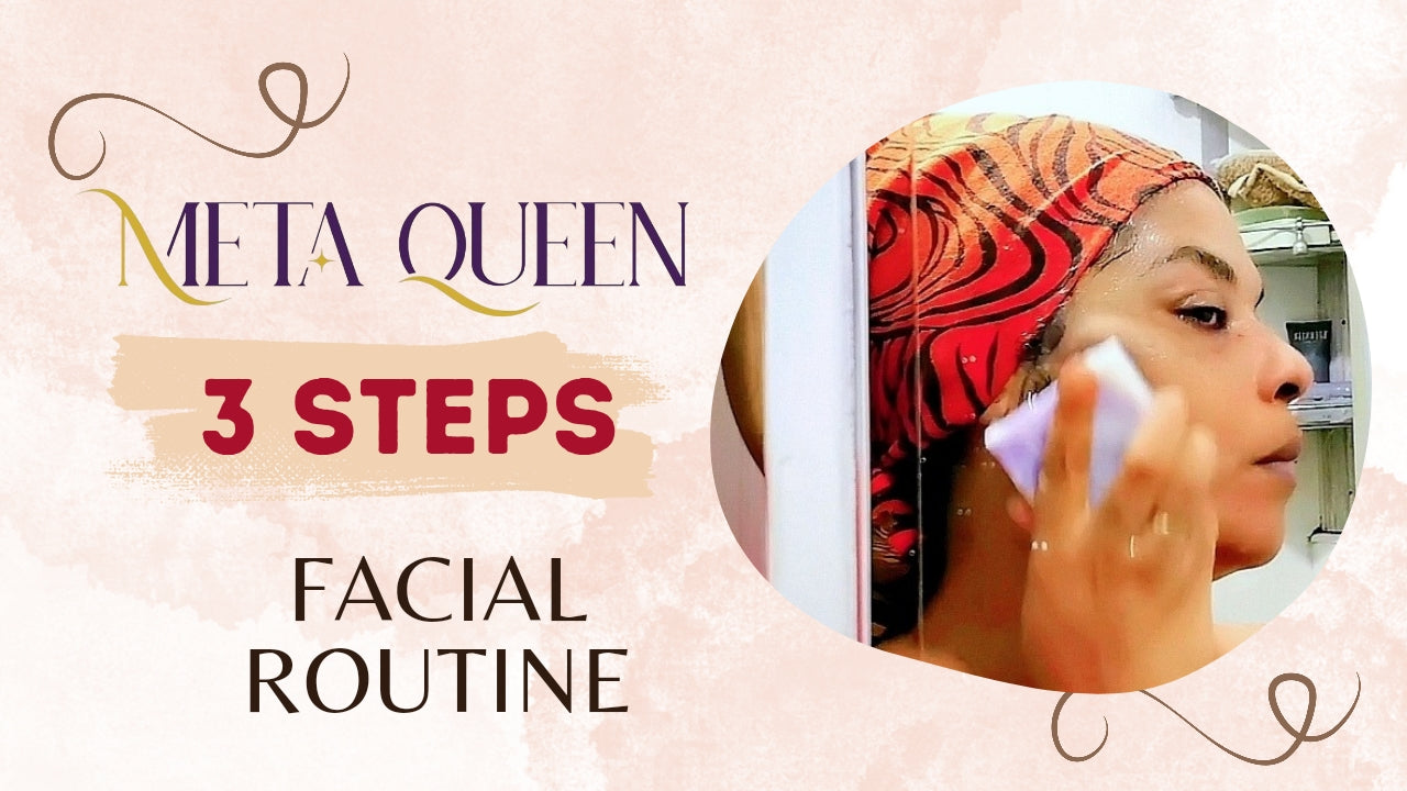 3-step simple, easy and natural facial routine.
