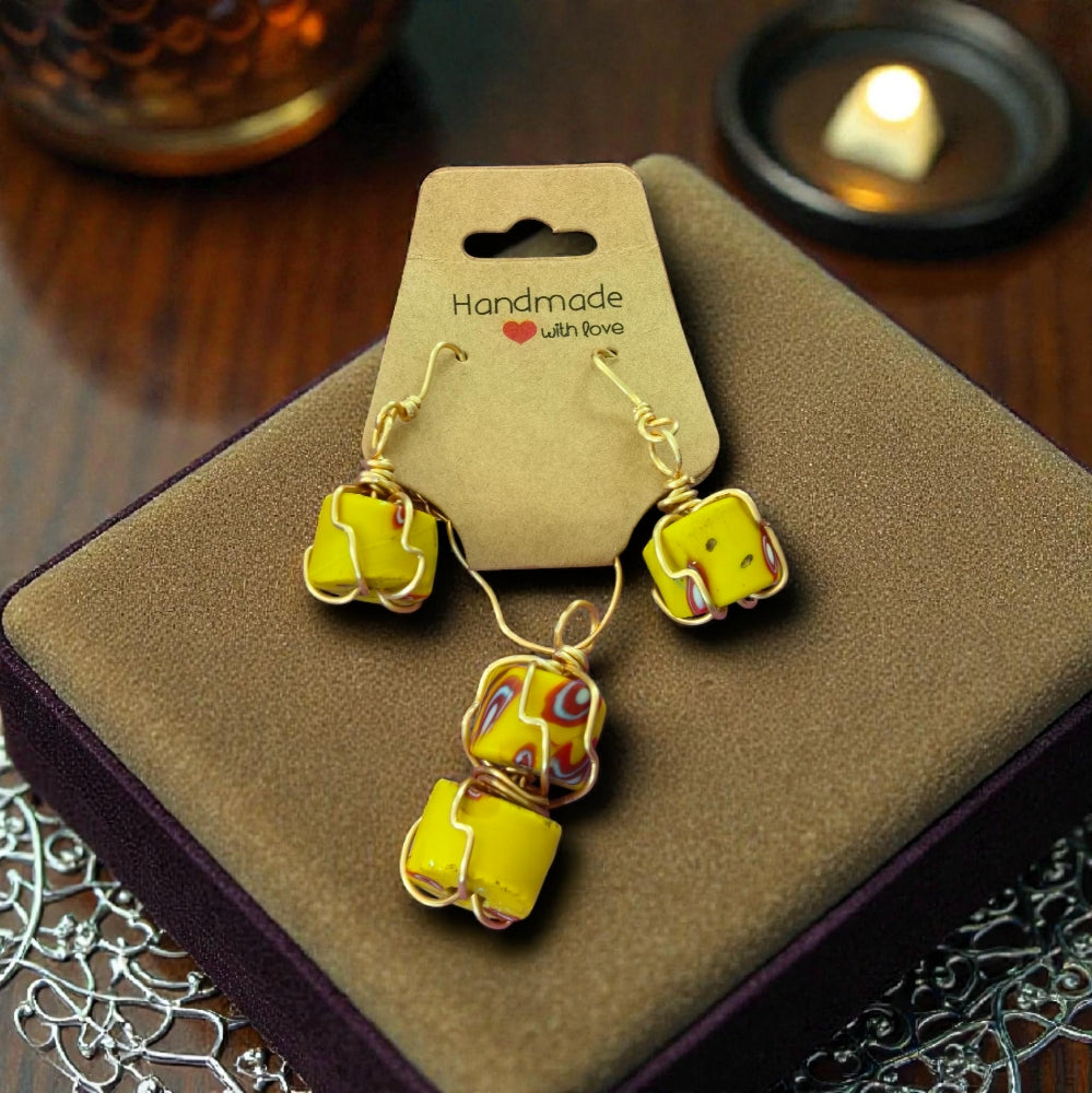 Yellow Adiagba Copper Set