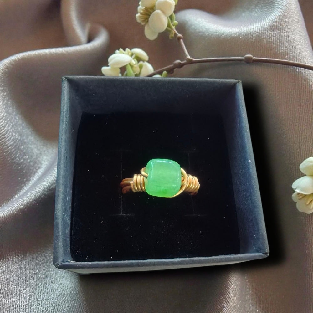 Peridot Copper Ring