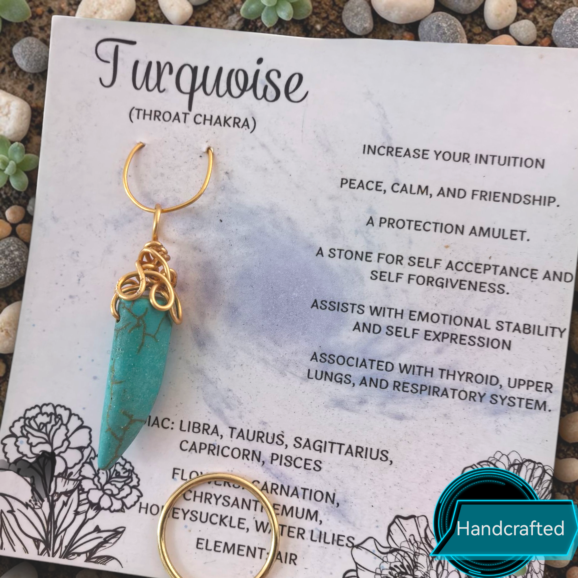 Turquoise Tooth Pendant