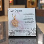 Rose Quartz Copper wrapped pendant. (Raw natural Rose Quartz Stone)