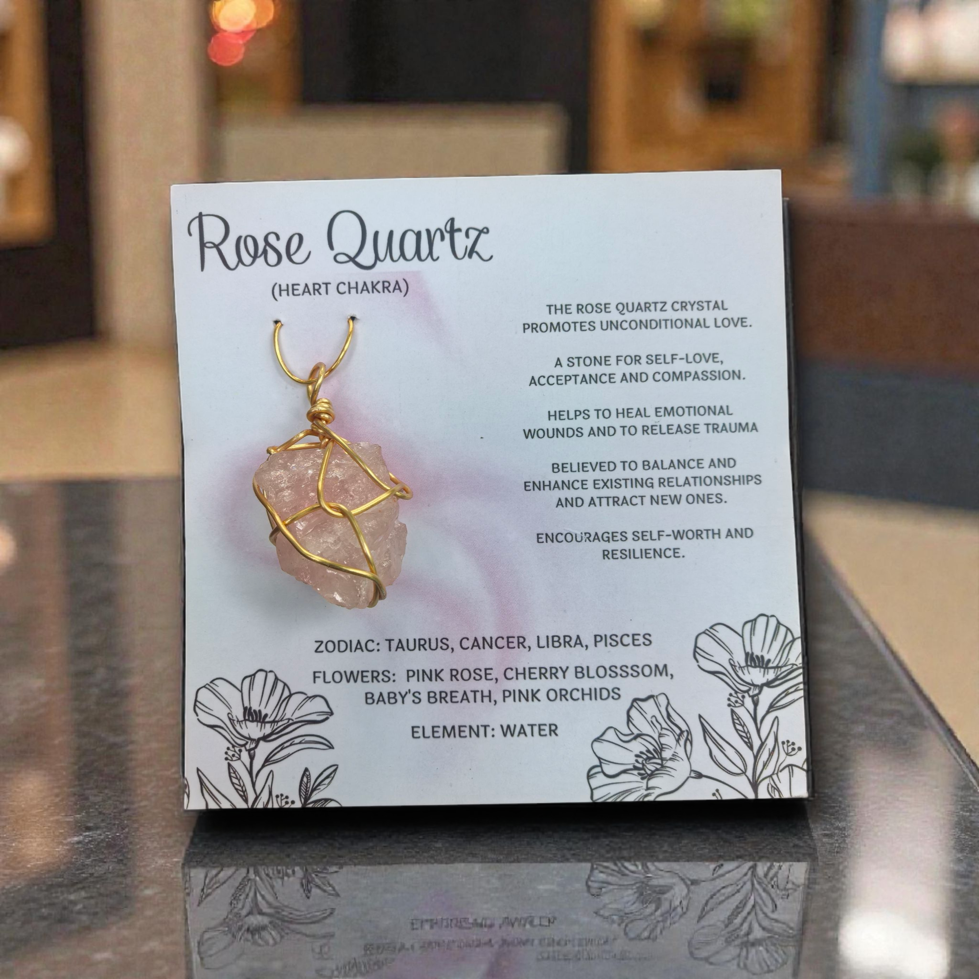 Rose Quartz Copper wrapped pendant. (Raw natural Rose Quartz Stone)