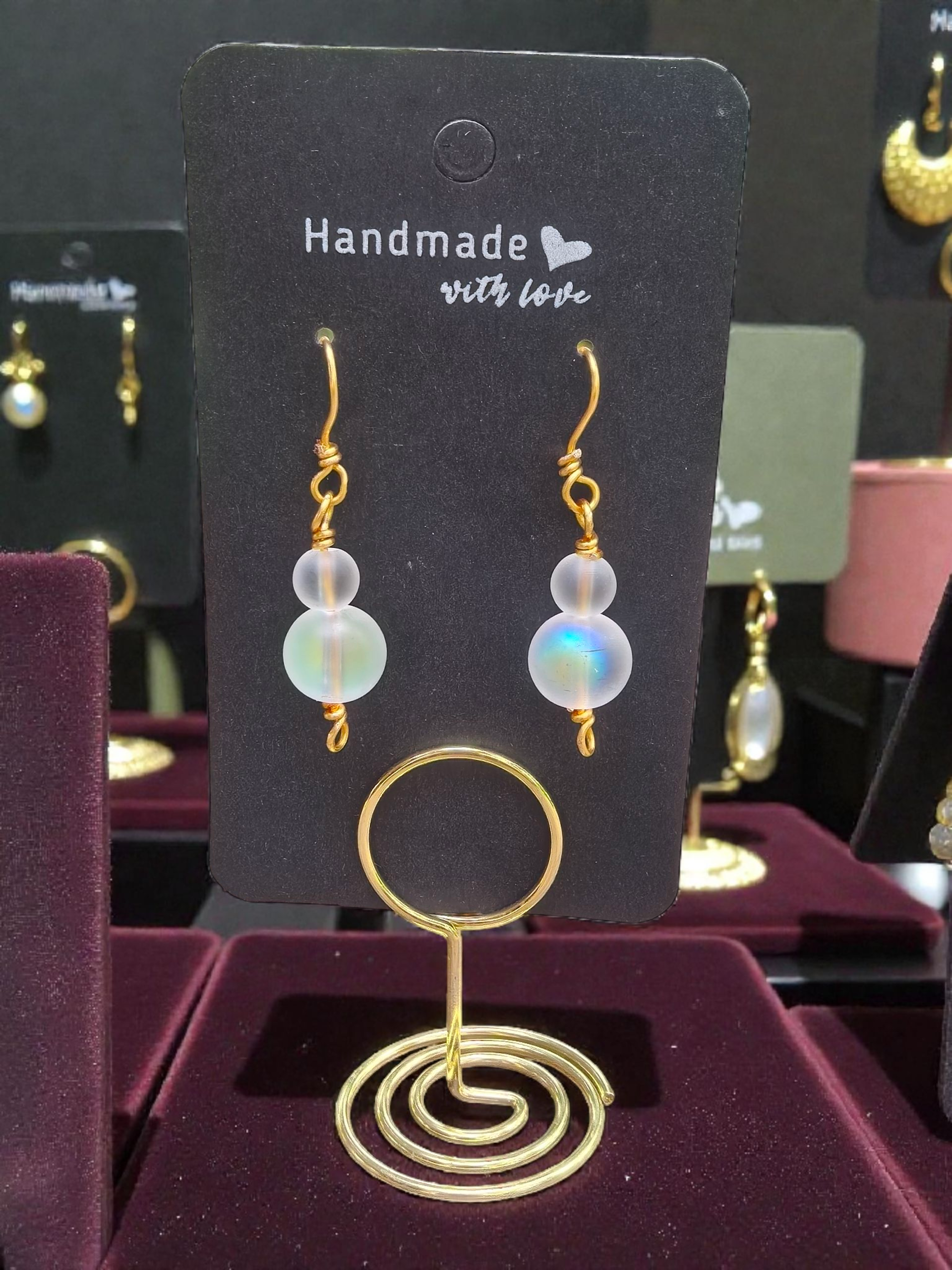 Iridescent Opal Earrings